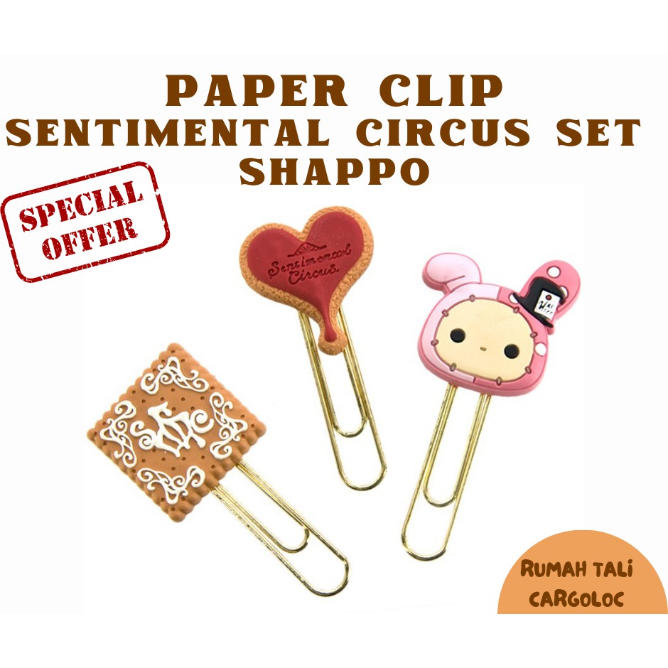 

Klip Kertas Paper Clip SENTIMENTAL CIRCUS SET SHAPPO