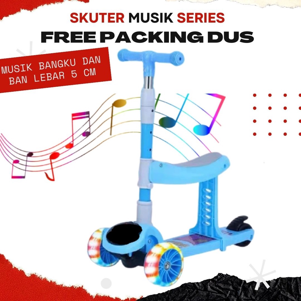 Skuter scooter 2023 Termurah VBIRD Anak Roda 5 CM  Music Editon dan Lampu