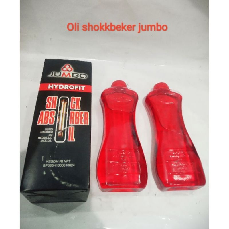 Oli shok Jumbo Oli shockbreaker depan isi 2 botol oli skok depan motor