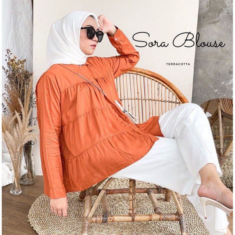 ZASKIYA - Dita Blouse Wanita | KEMEJA RUFFLE WANITA RAMPEL FULL KANCING BUSUI FRIENDLY