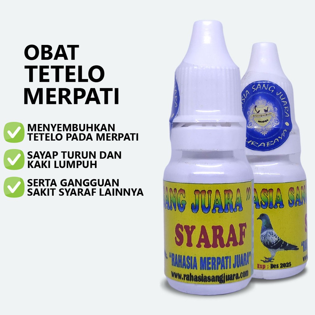 OBAT TETELO MERPATI SAYAP TURUN KAKI LUMPUH PADA BURUNG MERPATI DAN GANGGUAN SYARAF LAINNYA