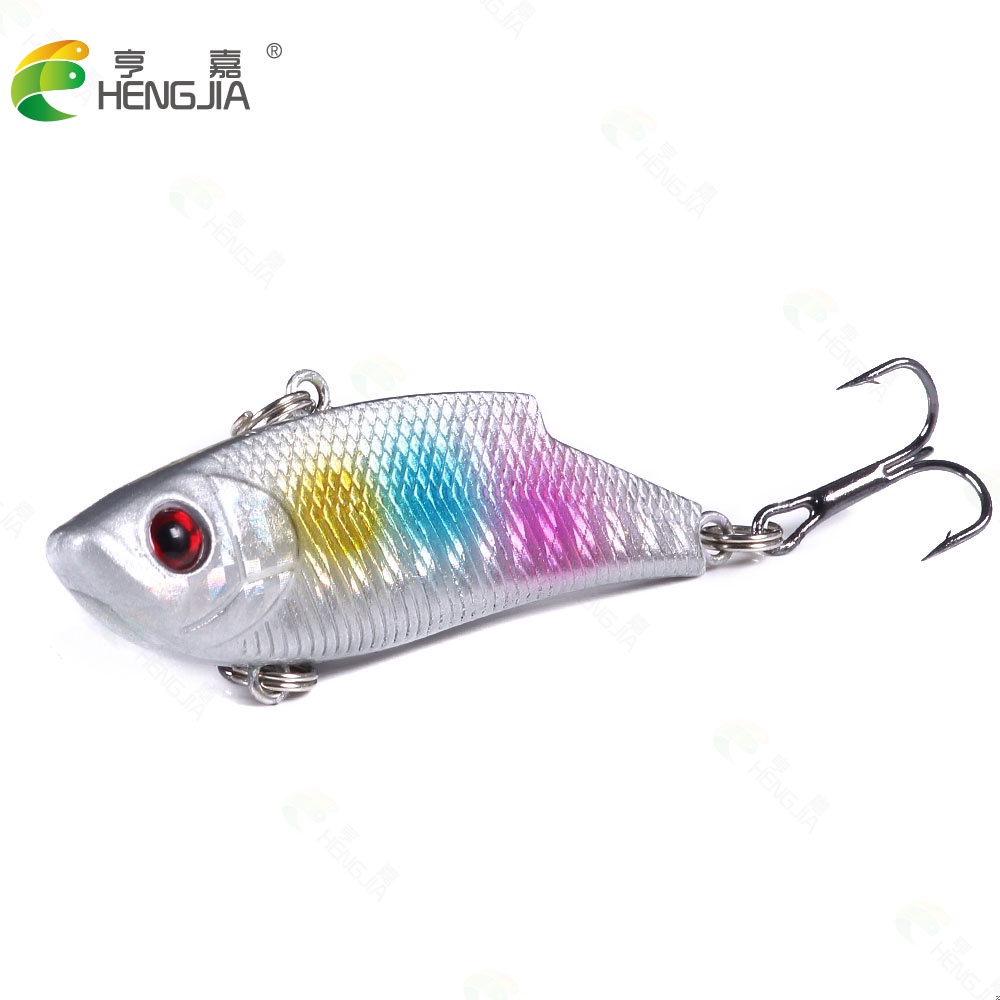 Hengjia 10 Pcs Umpan Pancing Hard Bait Bentuk Ikan Imitasi Dengan Mata 3d Ukuran 5.5cm / 10g