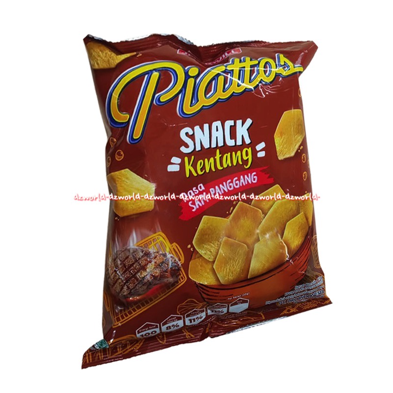 Piattos Snack Kentang 75gr Rasa Sapi Panggang Keripik Kentang Cemilan Piatos Potatto