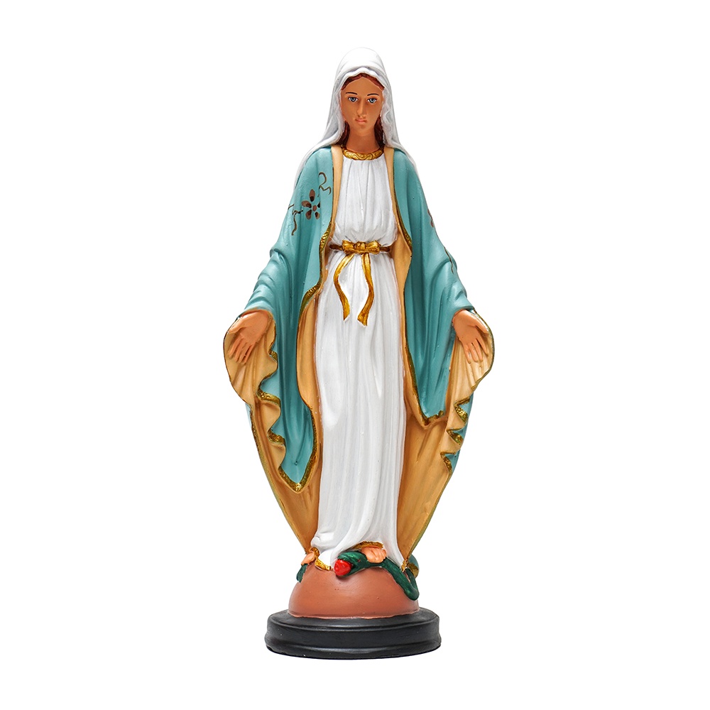 Patung Rohani Bunda Maria Tangan Terbuka Batik Tulis Tosca 35cm Pajangan Patung Katolik