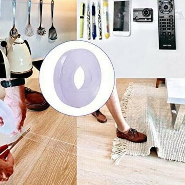 

☆ Nano Tape 5 Meter Reuseable Digunakan Kembali Magic Double Tape TOP ❈