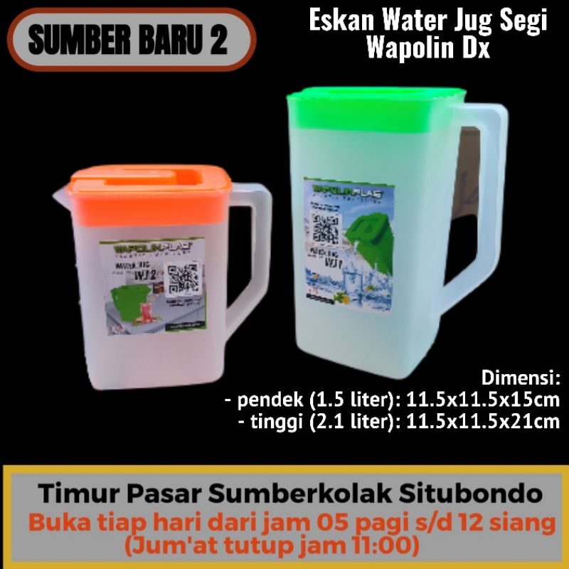 Eskan Water Jug Wapolin Segi Dx Bening