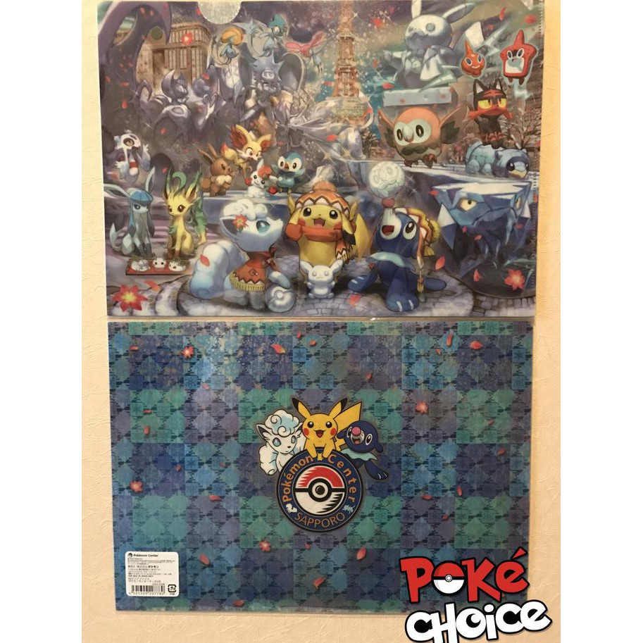 Pokemon Center 16 Sapporo Snow Festival Size Clear File Folder Shopee Indonesia