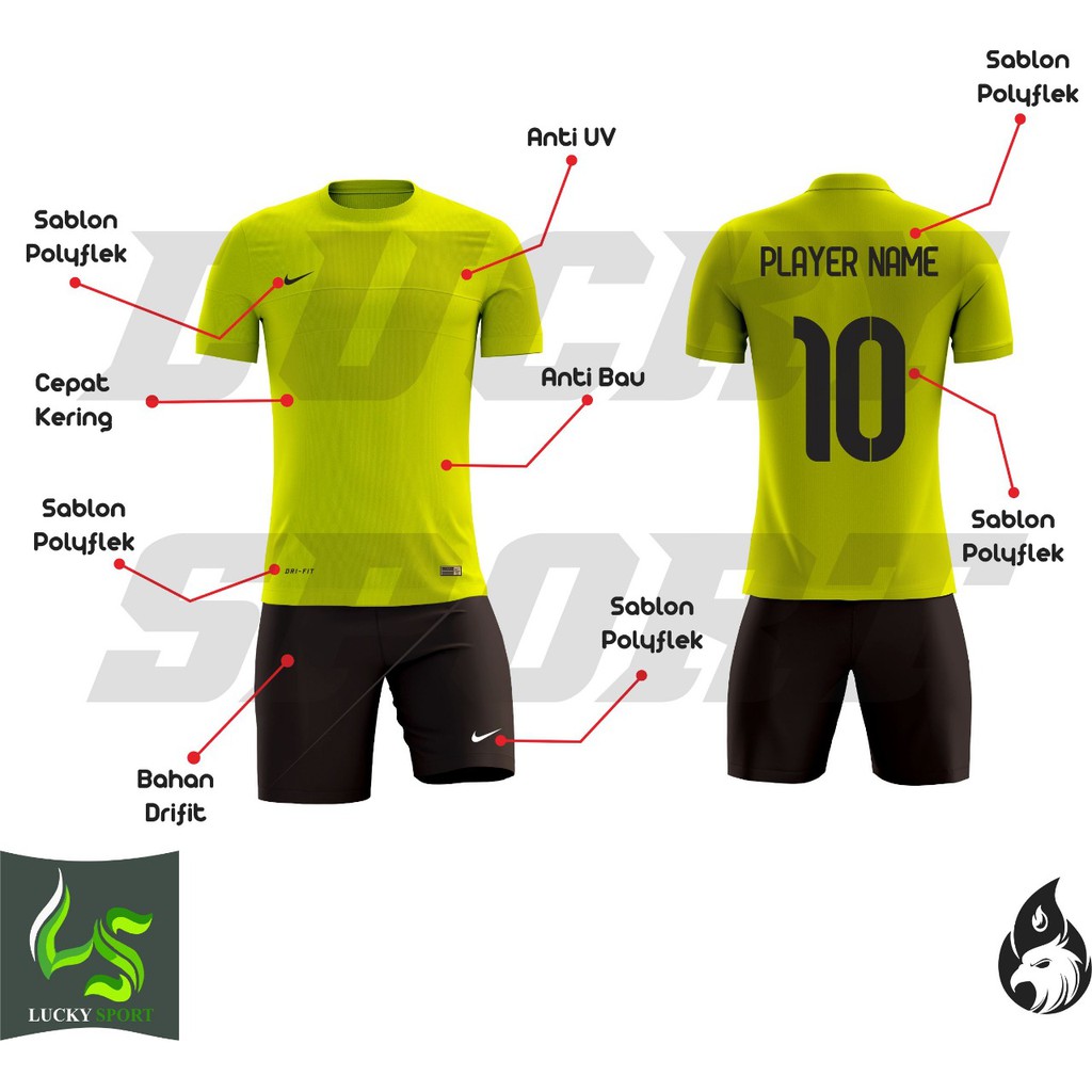 PAKAI NAMA + NO SUKA SUKA Stelan Jersey Futsal Training Sepak Bola Baju dan celana olahraga Murah