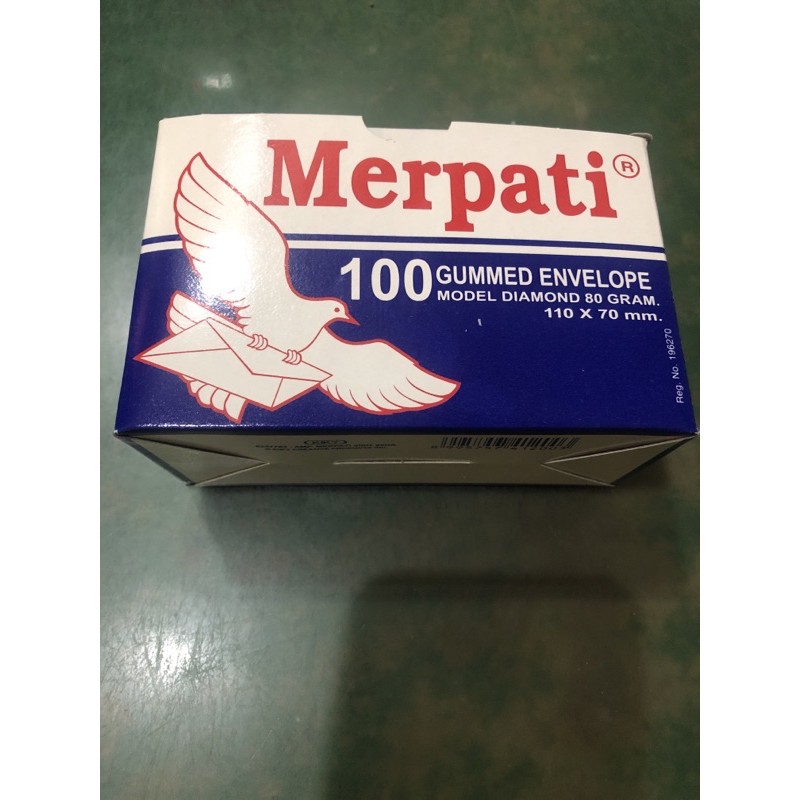 Amplop Merpati Kecil 110 x 70 mm 1 pak 100 lembar 80 gram