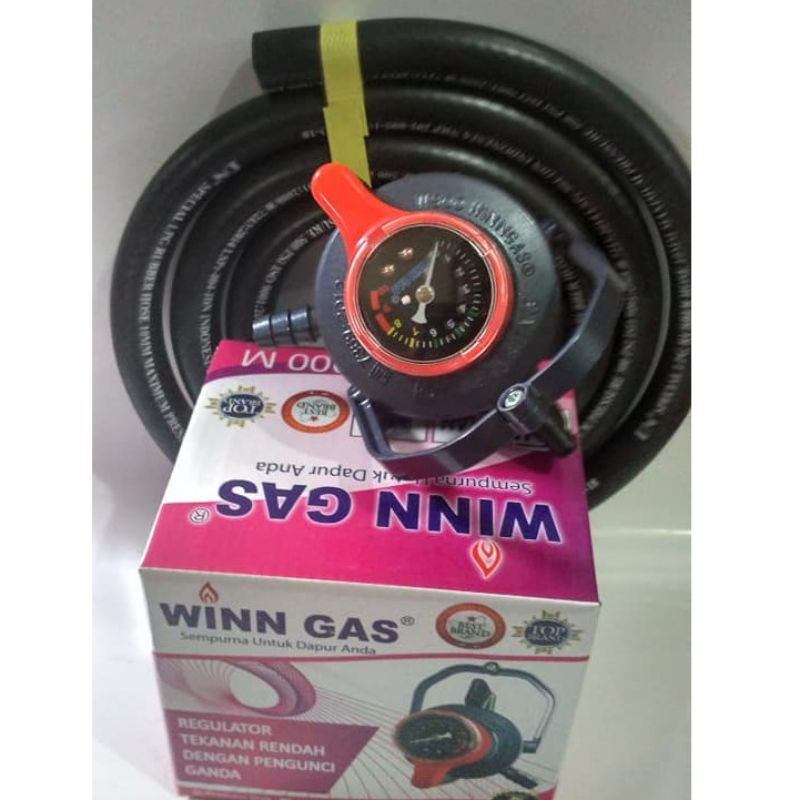 regulator winn gas W 900 & selang LPG 3lapis 500psi