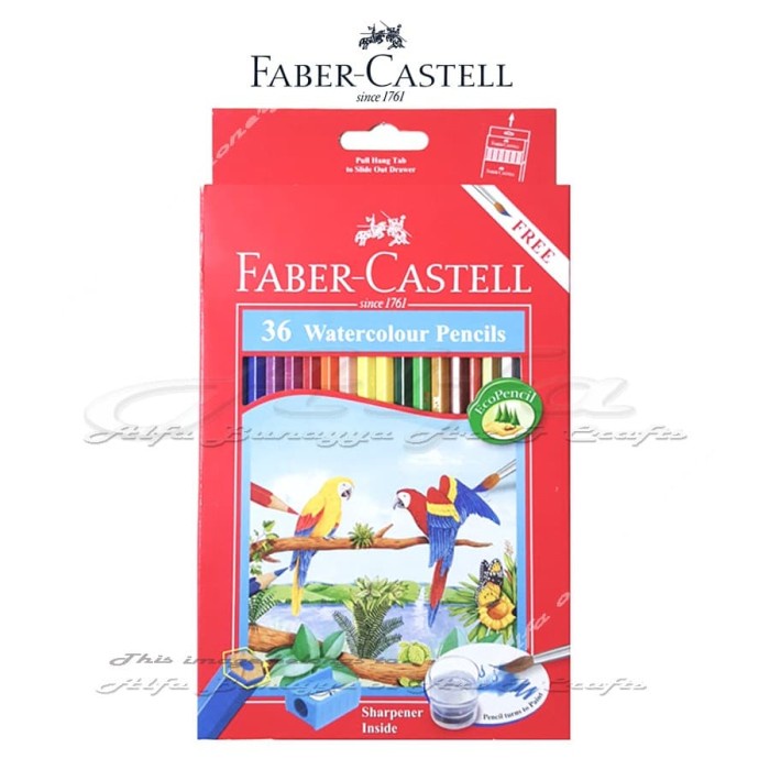 

Unik Faber Castell 36 Watercolour Pencils - Pensil Warna Cat Air 36C Color Trendi