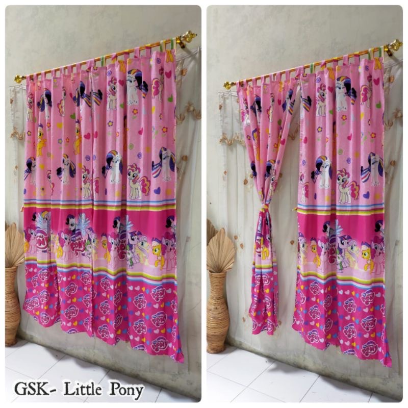 [ PINTU DAN JENDELA ] GORDEN TALI + PONI KARAKTER THE LITTLE PONY PINK