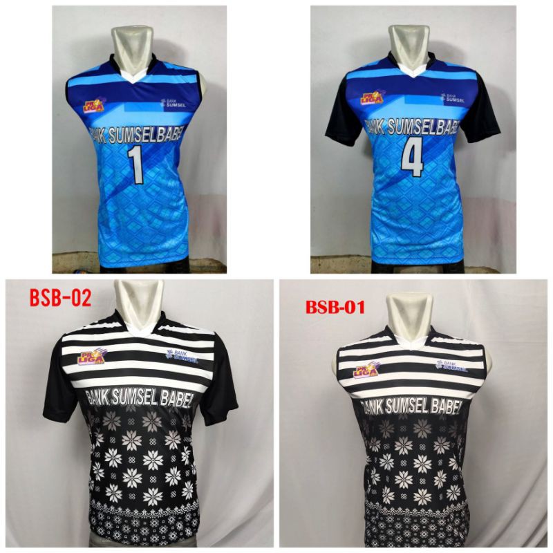 baju volli voli bank sumsel babel / baju voli volly proliga / kaos baju voli singlet printing