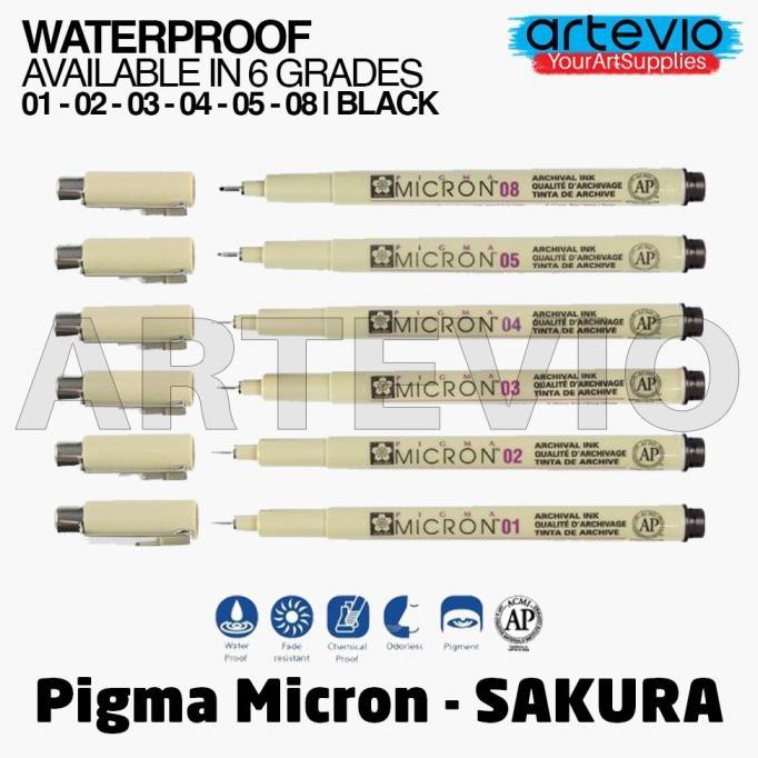 

Cuci Gudang Awal Tahun Drawing Pen Sakura Pigma Micron 01-08 - BLACK, 01 Promo Awal tahun
