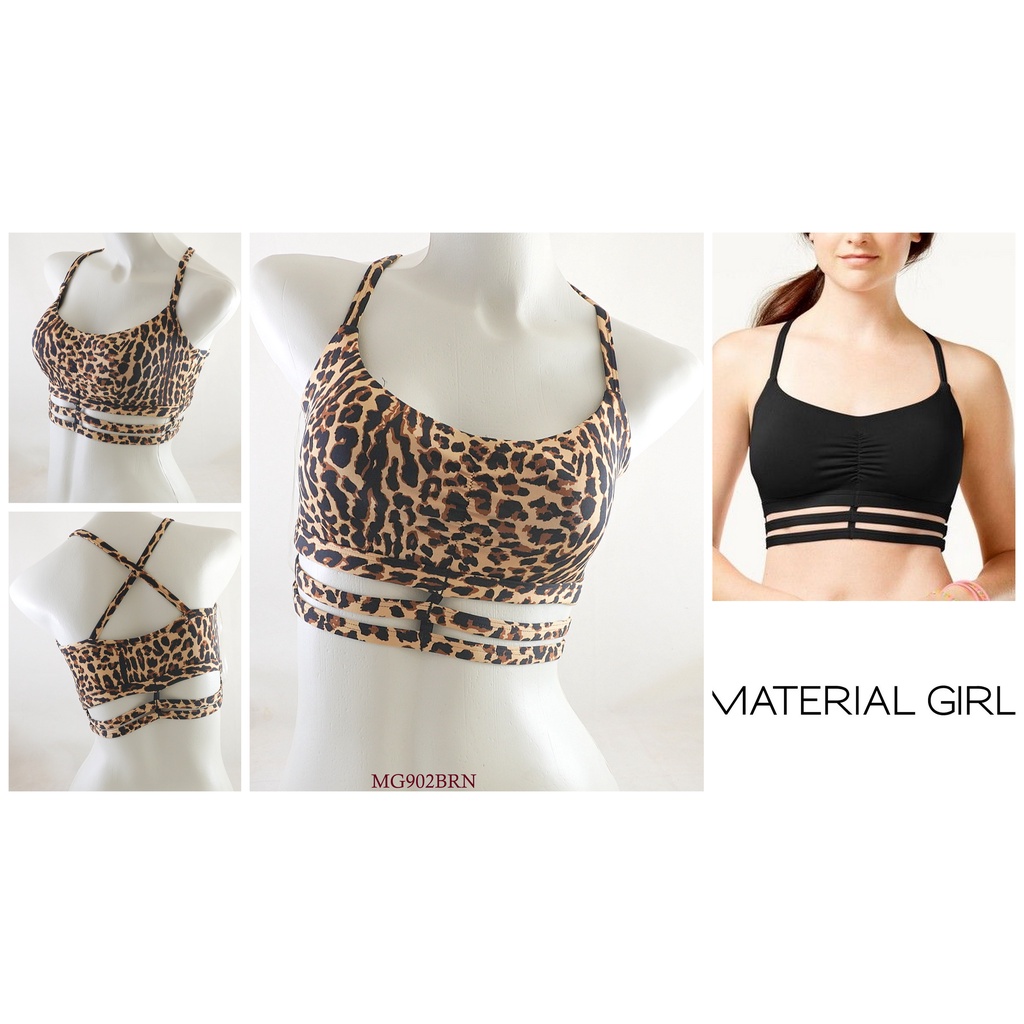 BRA WANITA MODEL SPORT MATERIAL GIRL TANPA KAWAT FULL CUP BUSA TIPIS MOTIF LEOPARD / PAKAIAN DALAM