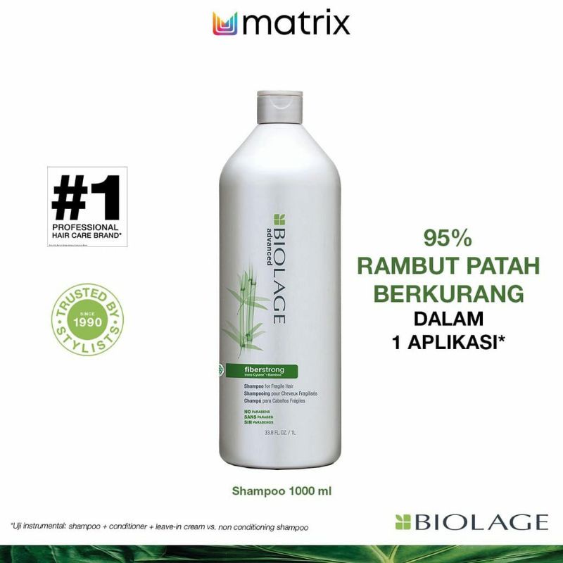 MATRIX SHAMPOO Biolage Fiberstrong 1000 mL - Shampoo Rambut Rusak dan Rontok