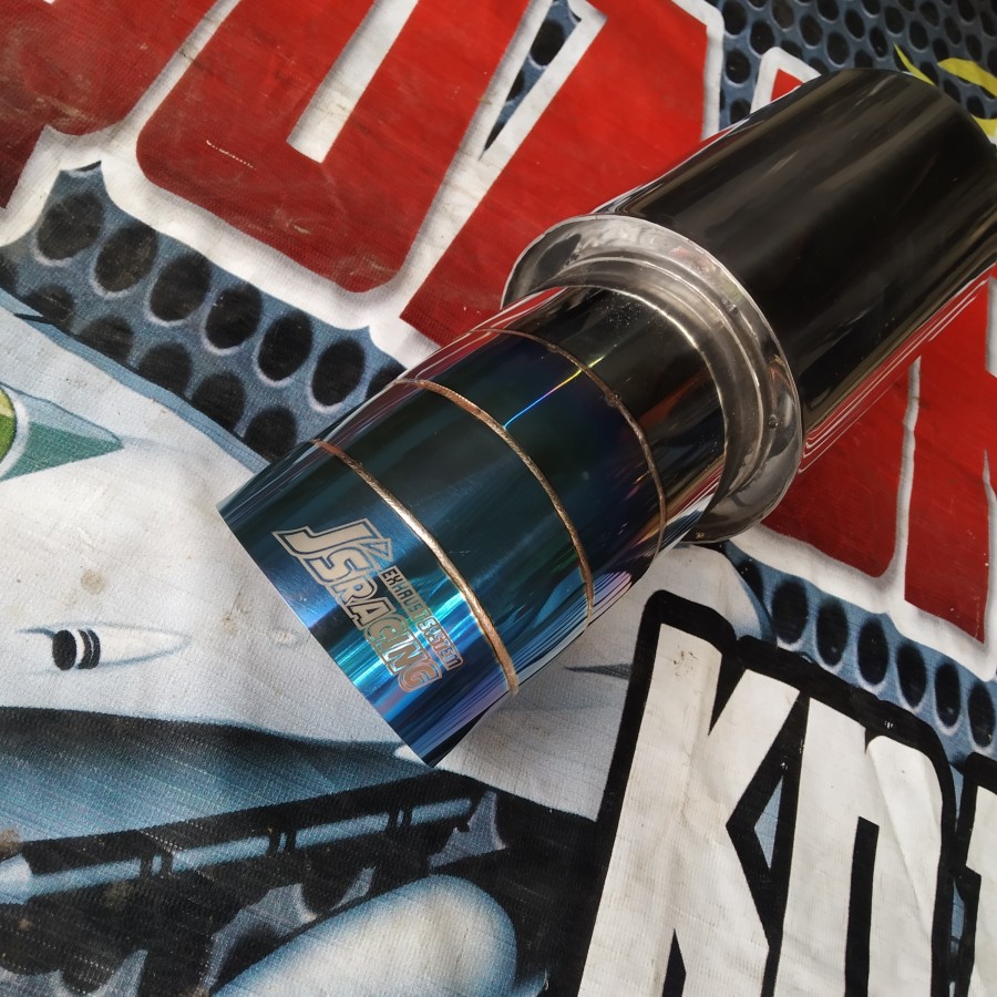 knalpot mobil muffler JS Racing suara bass