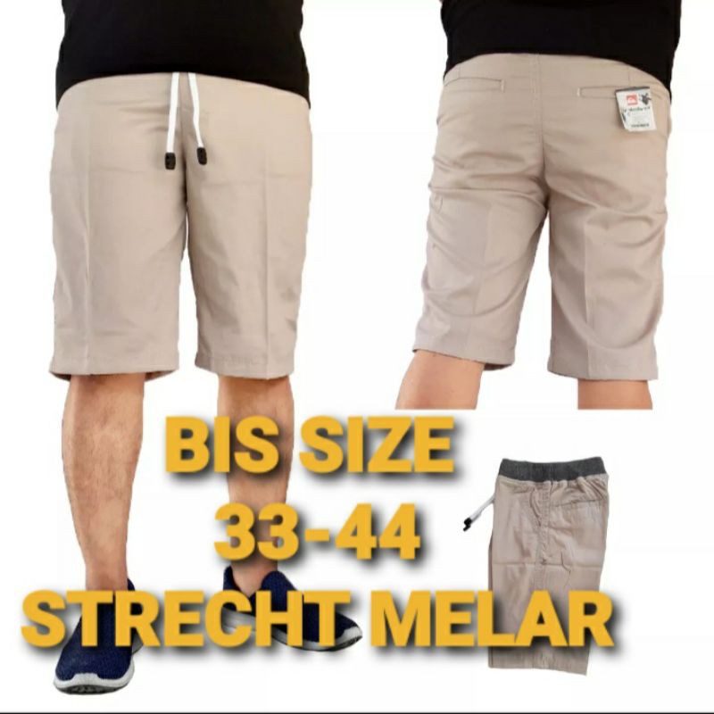 CELANA JUMBO CHINO PANTS PENDEK PINGGANG KARET BIG SIZE / EVO JEANS ORIGINAL PRODUK