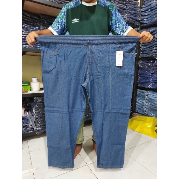 Celana Panjang Jeans Angela Wanita Jumbo // Celana Jeans wanita BG tulang Muat BB 100kg