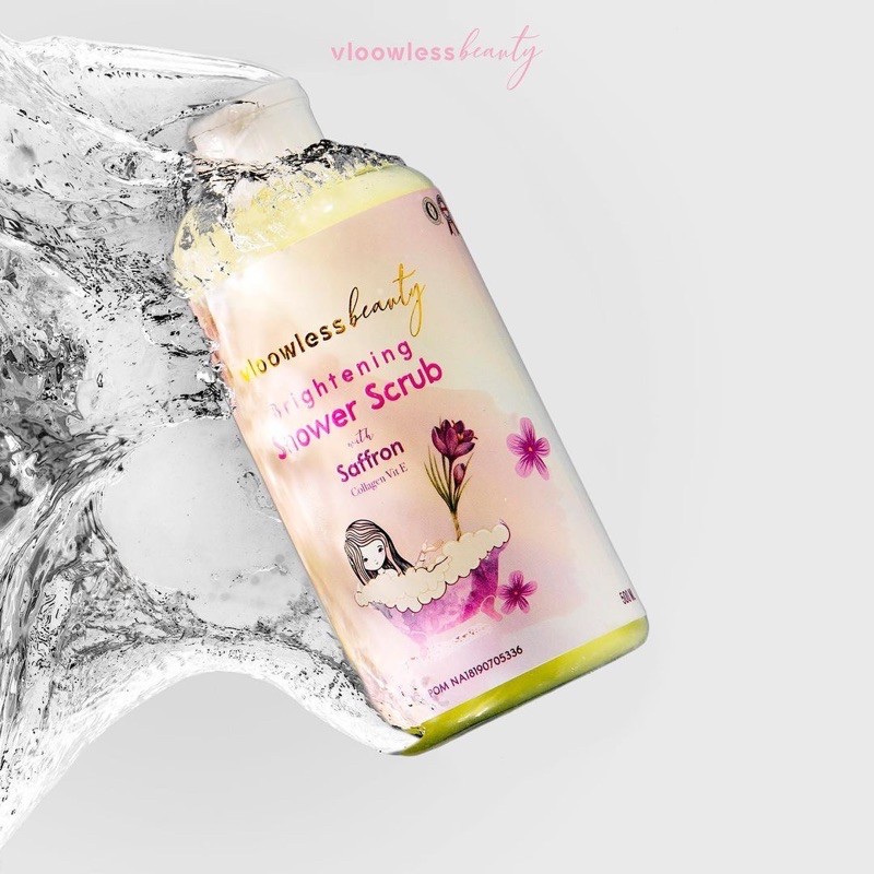 Vloowless Shower Scrub with Saffron