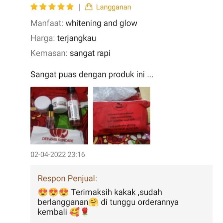 Paket flek+glow/paket susah putih Deswari skincare-5