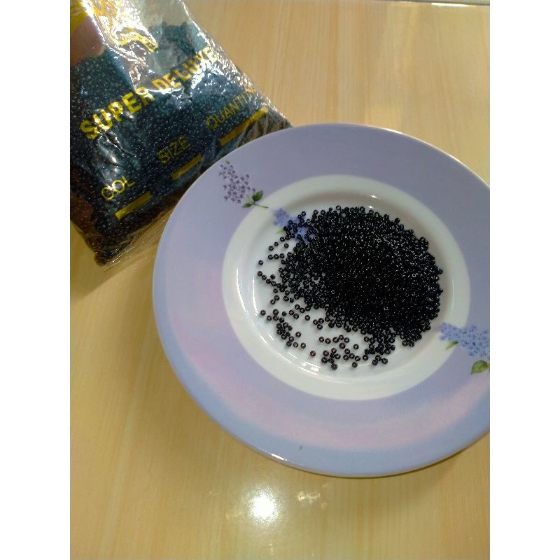 Manik Mote Payet Pasir Hitam Doff Uk-2mm - 10gram