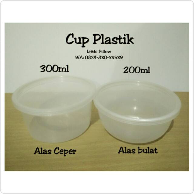 (ISI 25PCS - CUP300ML)Cup plastik 300ml/Mangkok Plastik/Cup Puding/Cup Salad/Gelas Plastik/Cup Slime