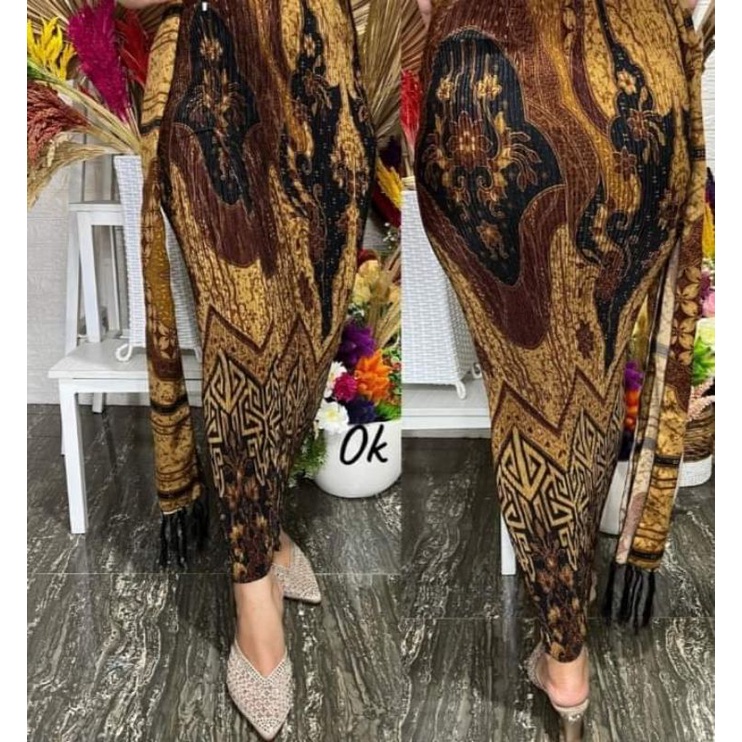 Kamen Plisket Set Selendang/ Kamen Plisket Bali bagus murah