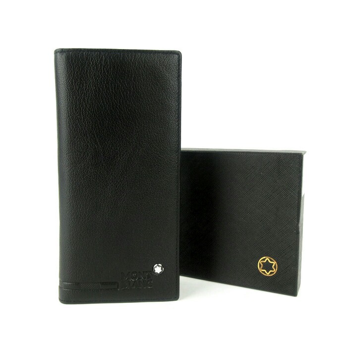 MONTBLANC 1606-08 HITAM DOMPET KULIT PANJANG IMPORT