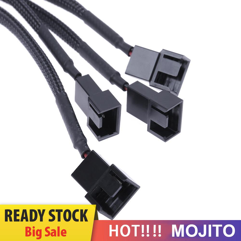 MOJITO 4pin IDE Molex to 4-Port 3Pin/4Pin Cooler Cooling Fan Splitter Power Cable