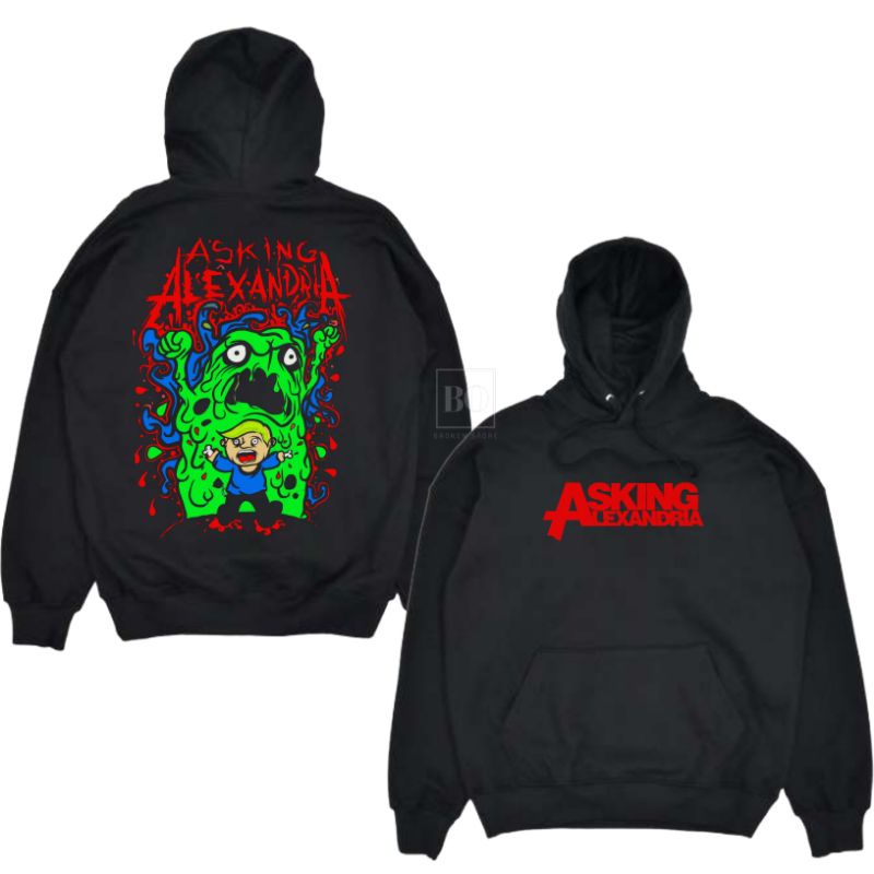 Jaket sweater hoodie asking alexandria | Sweater Hoodie metal band asking alexandria - black