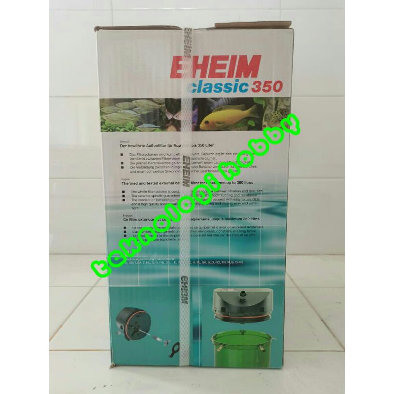 Filter Saringan External Eheim Classic 350 Canister 2215 Paket Lengkap Media