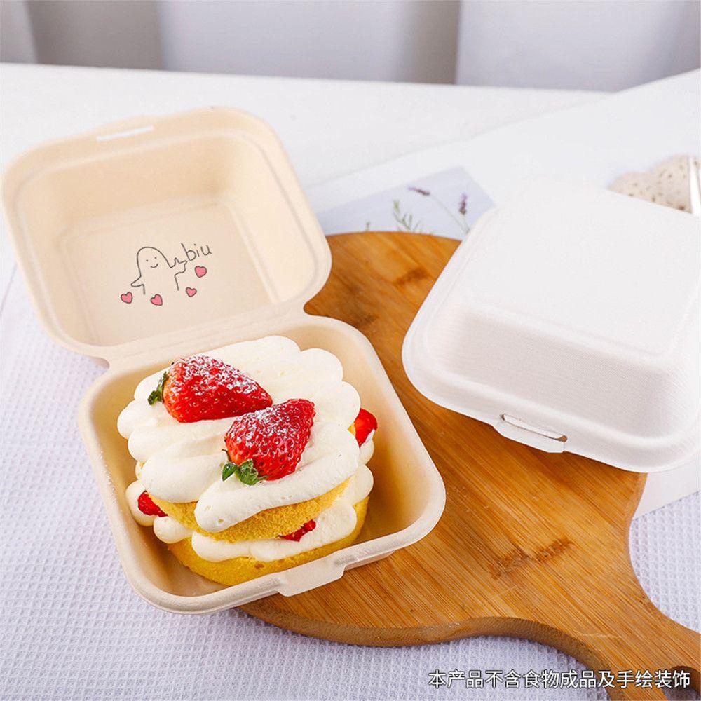 Solighter 20pcs Lunch Box Wadah Makanan Sekali Pakai Kotak Kue Disposable Bento Box Cake Box