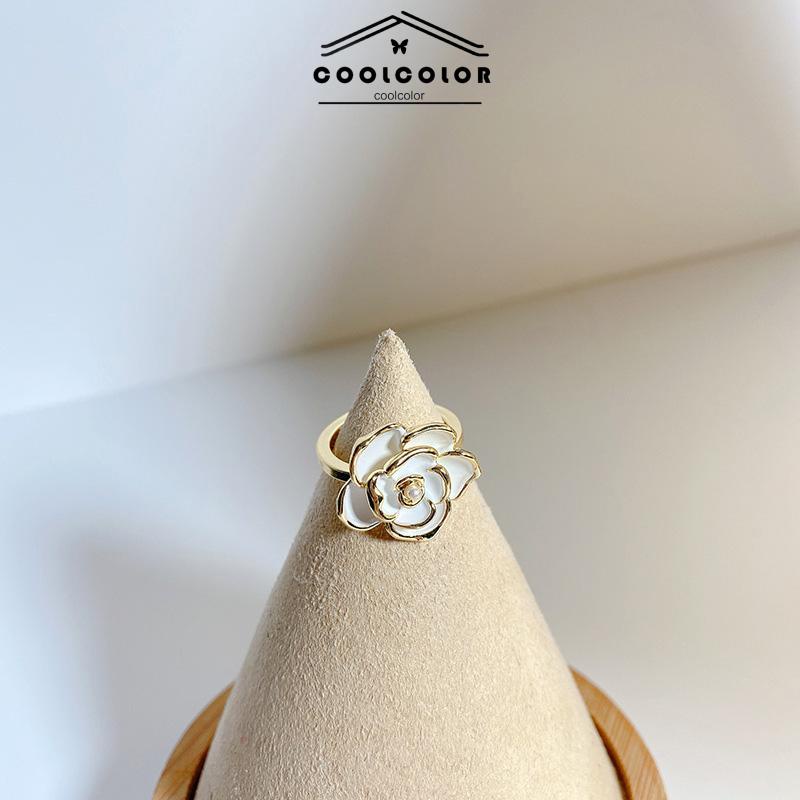 COD❤️Cincin Bunga Mutiara Terbuka Cincin Perhiasan Tangan Sederhana Berkualitas Tinggi- cl