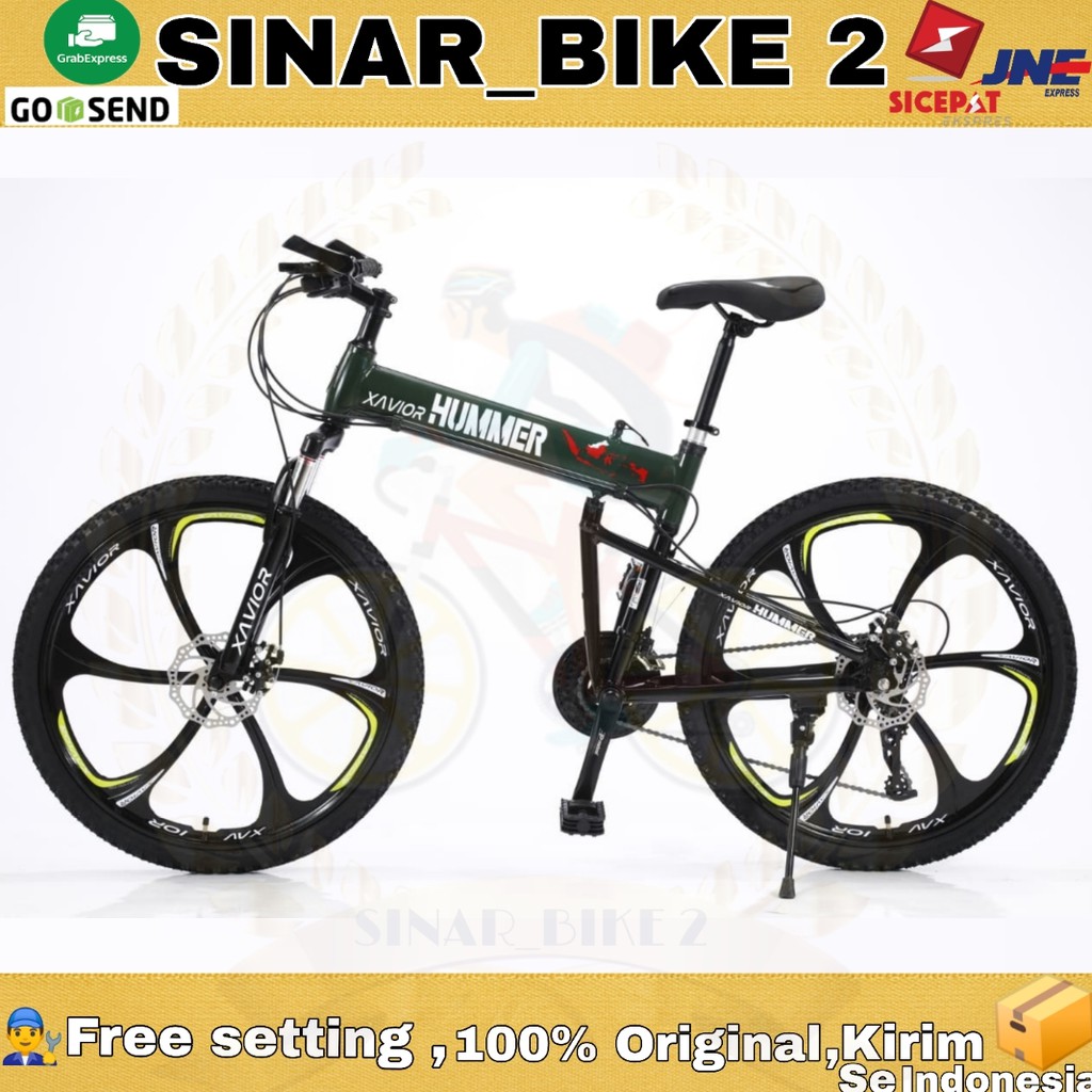 Sepeda Gunung Lipat 26Inch Xavior Hummer Alloy 27 Speed