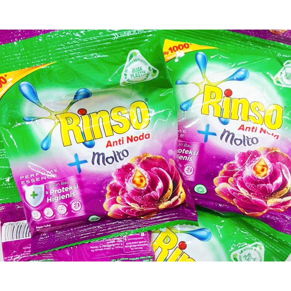 PROMO Brand | Rinso Molto Bubuk Serbuk Renceng - 6 Sachet x 46 gr | Bisa 1 Sachet