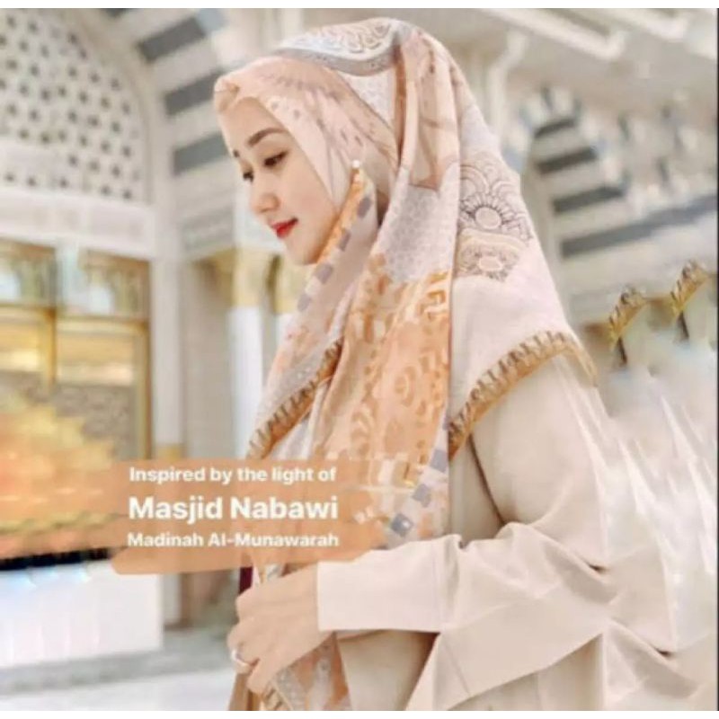 Hijab segi empat motif  pelangi asrama madina / Kerudung Voal Premium / HIJAB/ Kerudung terbaru 2020