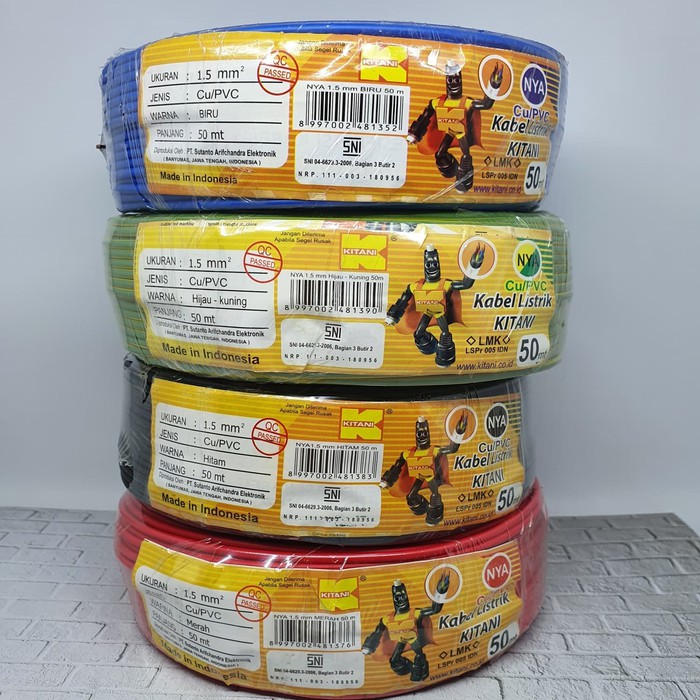 Kitani Kabel NYA 1.5mm Kabel engkel 1 meter