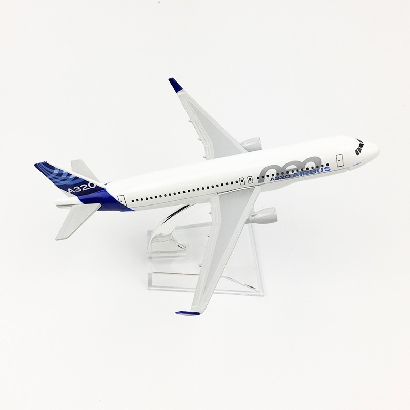 Model Pesawat Terbang Airbus 320 Die-cast A320 Prototype Bahan Metal Dengan Stand Display Untuk Koleksi