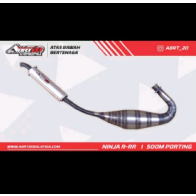 Knalpot ABRT20 Kawasaki Ninja R RR Galvanis Spek Racing 500M Porting