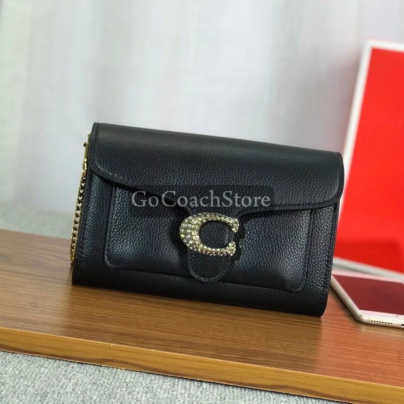 Tas Coach Slingbag Tabby Small Wallet Leather Black Original Tas Selempang Bahu Slingbag Sling Bag S