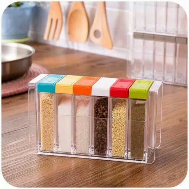 Tempat bumbu 6 in 1 /seasoning set rak tempat bumbu