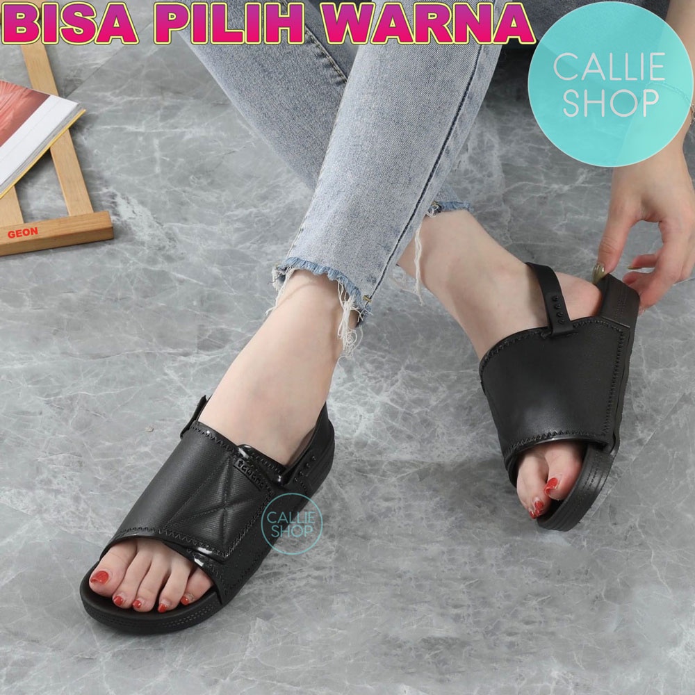 Sandal Tali Wanita 2 in 1 Tawana Jelly Platform Balance 2027-1 TBLBR