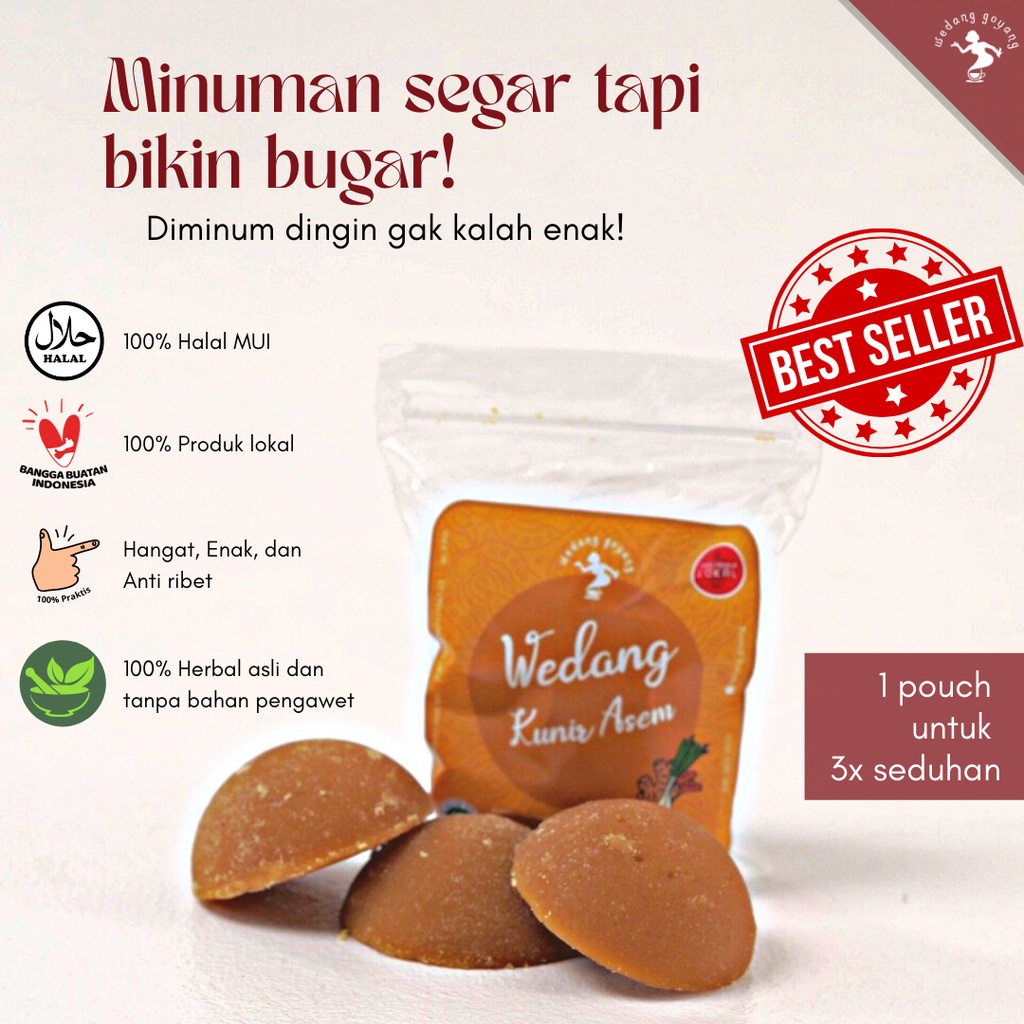 

Wedang Goyang Kunyit Asam Jamu Instan isi 10pack / 30 seduhan / Jamu Kunyit Asem