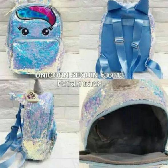 Turun Harga Tas Ransel SEQUIN Usap UNICORN SQ 8140 36013 ukuran KECIL ( PG / TK ) .. Harga Terbaik
