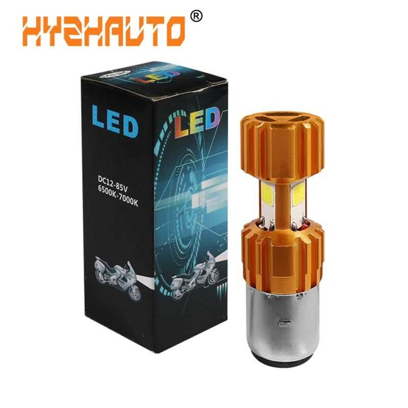 Lampu Motor H6 Headlight LED BA20D 2000LM 6500K 1 Gold