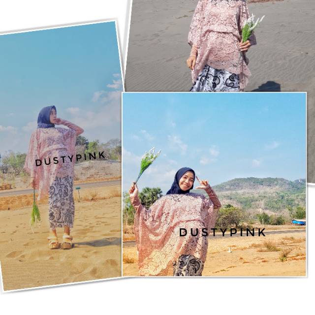 TERBARU Kebaya Brokat Rosalinda Outer / Cornely Brokat Cape / Batwing Korneli Corn Outer