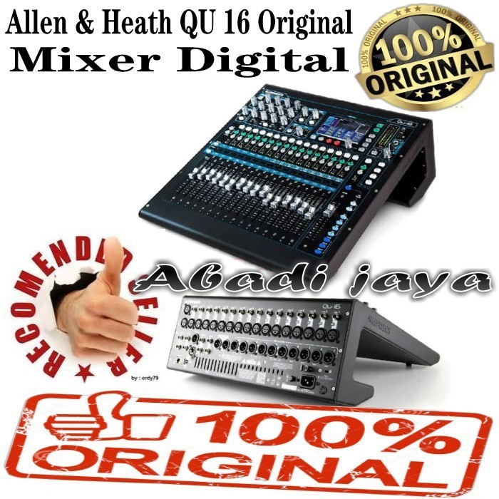 Mixer Allen Heath QU 16 Original Digital Mixer Allen Heath 16 Channel