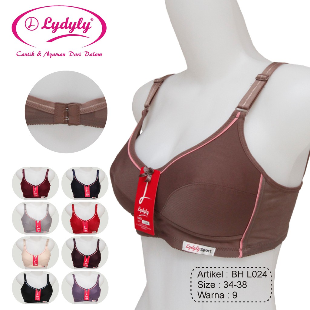 BH Tanpa Busa Tanpa Kawat L024 BH Lidily 2 Kaitan Nyaman