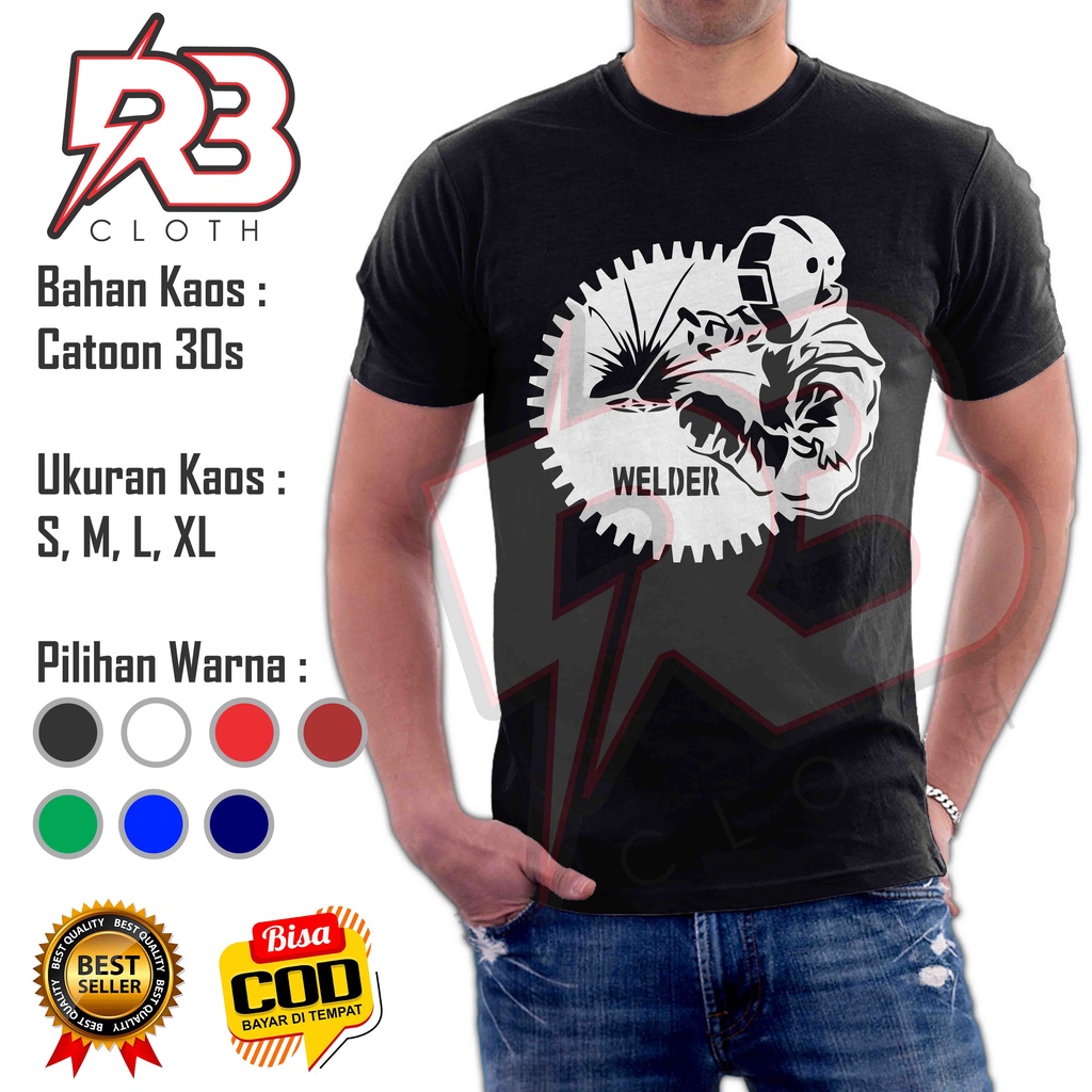Baju Koas Welder Keren Logo Kaos Welder Kaos Unik Kaos Perusahaan Kualitas Distro